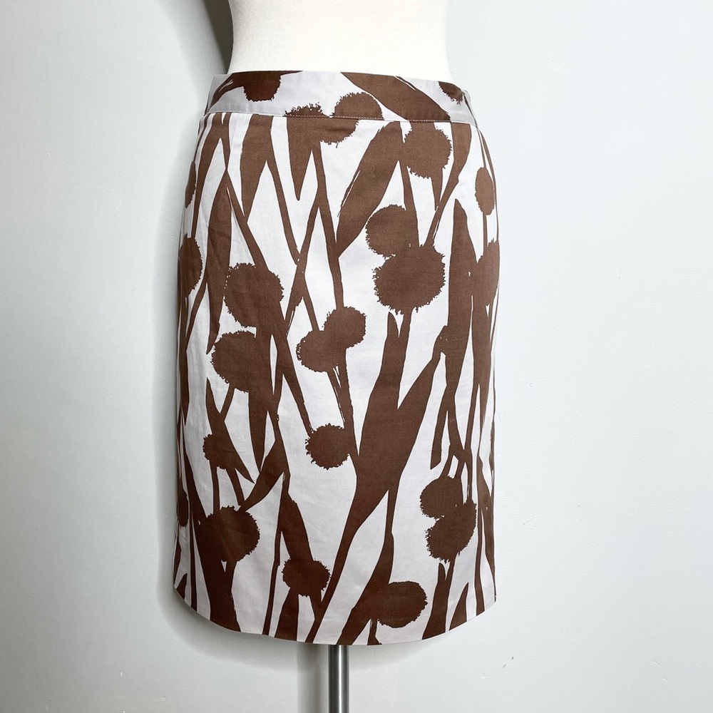 Boden Floral Dandelion Print Mod Pencil Skirt